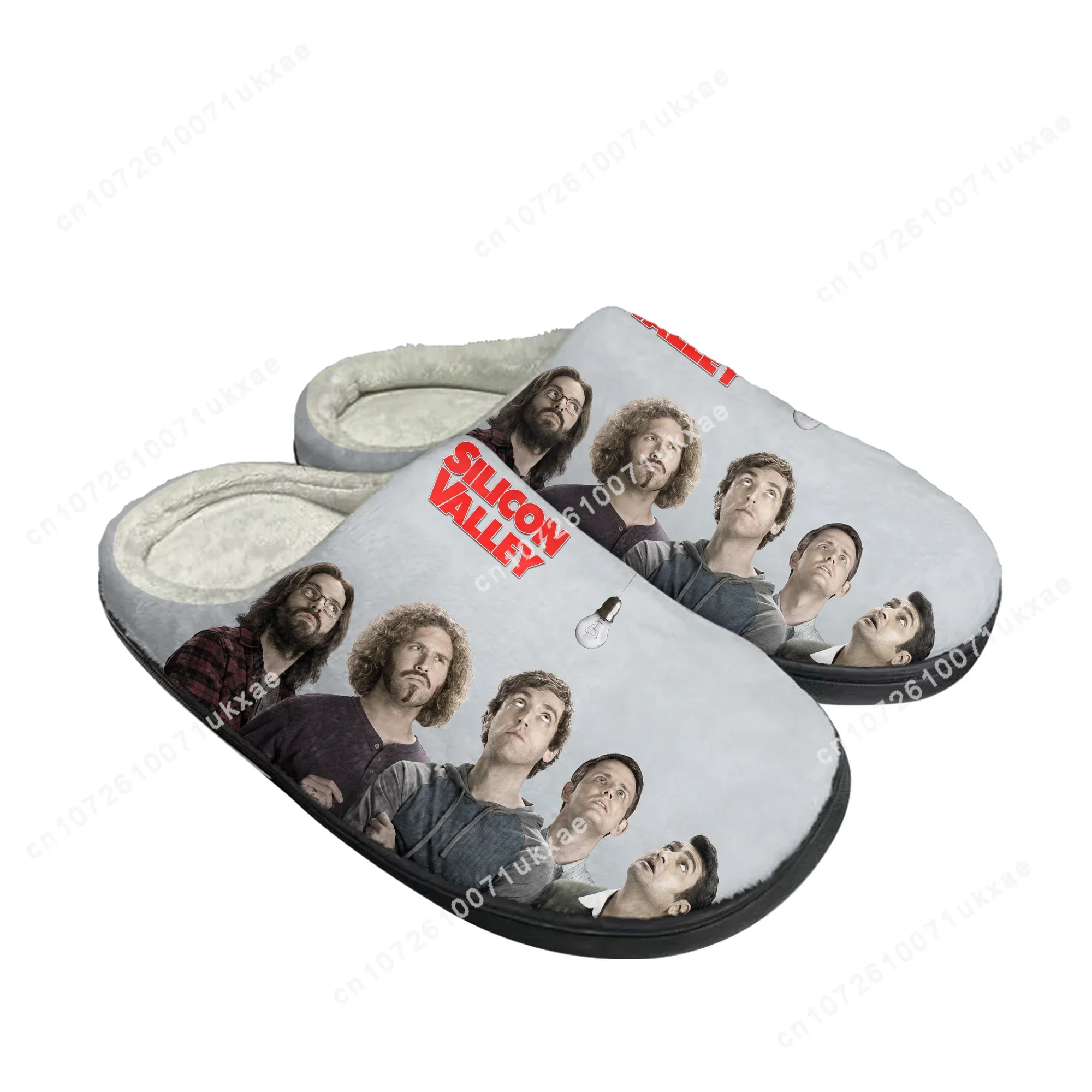 Silicon Valley TV series Home Cotton Slippers Mens Womens Plush Bedroom Casual Keep Warm Shoes Thermal Slipper Custom Shoe