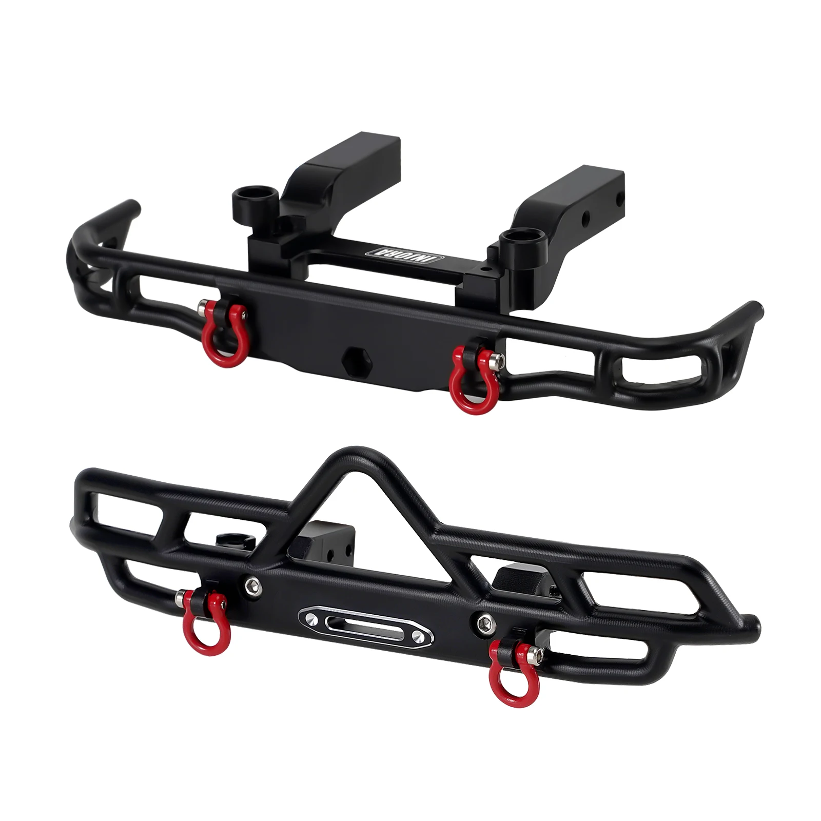 INJORA CNC Aluminium Voor Achterbumper voor 1/18 RC Crawler FMS FCX18 LC80 Upgrade