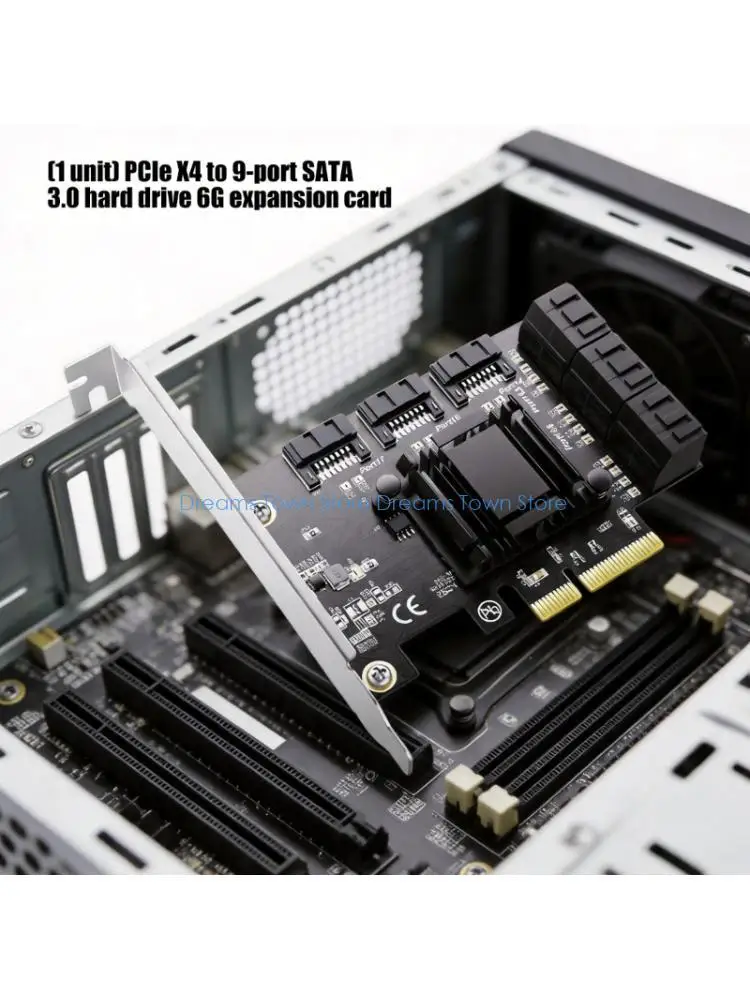  9 Port SATA3.0 6Gbps Expansion Card With PCIE 4X Interfaces For Enhances Storage