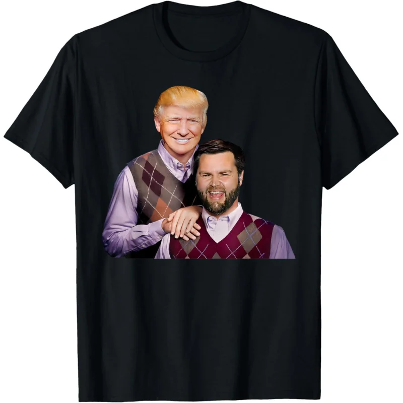 Men's and Women's Sports and Leisure New Fashion Short Sleeves Trump Vance 2024 Brother Funny J D. Wansi Brothers T-shirt