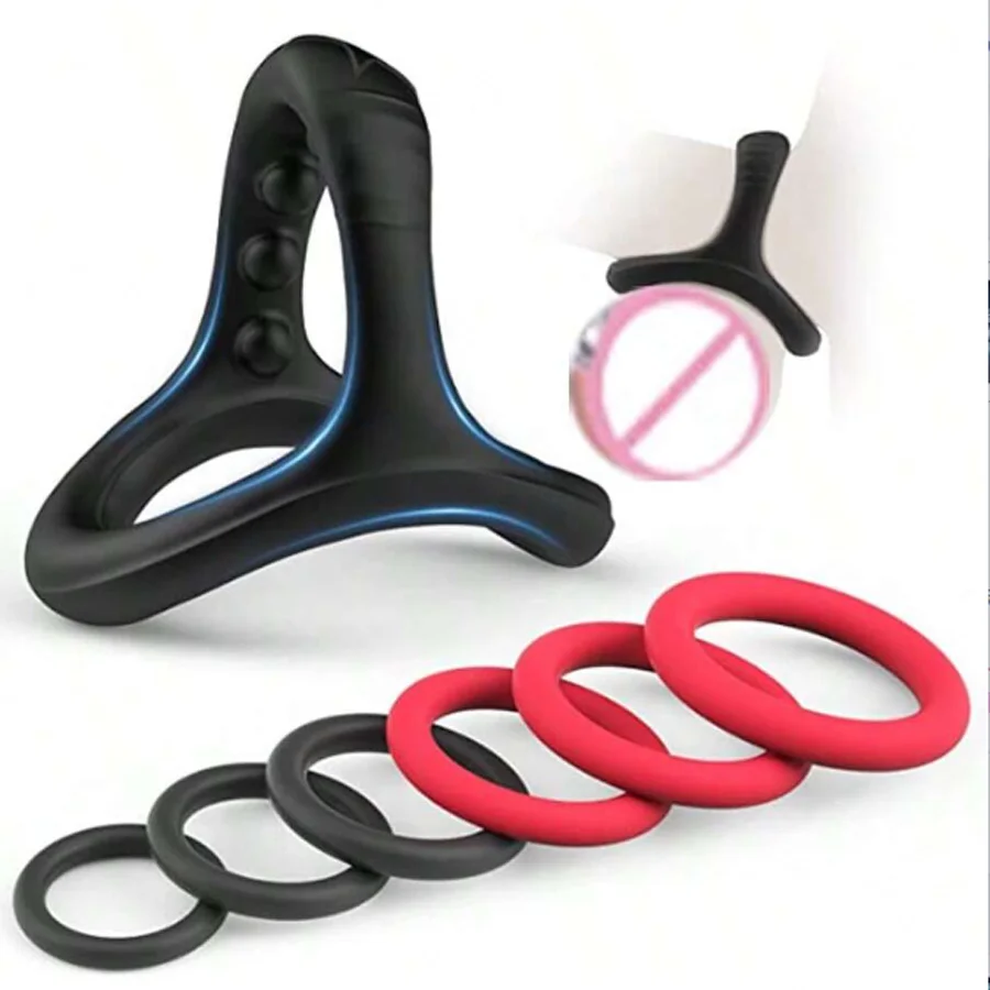 7 Pcs Set Soft Easticity Penis Rings Stretchy Cock Rings For Erection Enhancement Delay Time Cock Ring Adult Sex Toys For Men