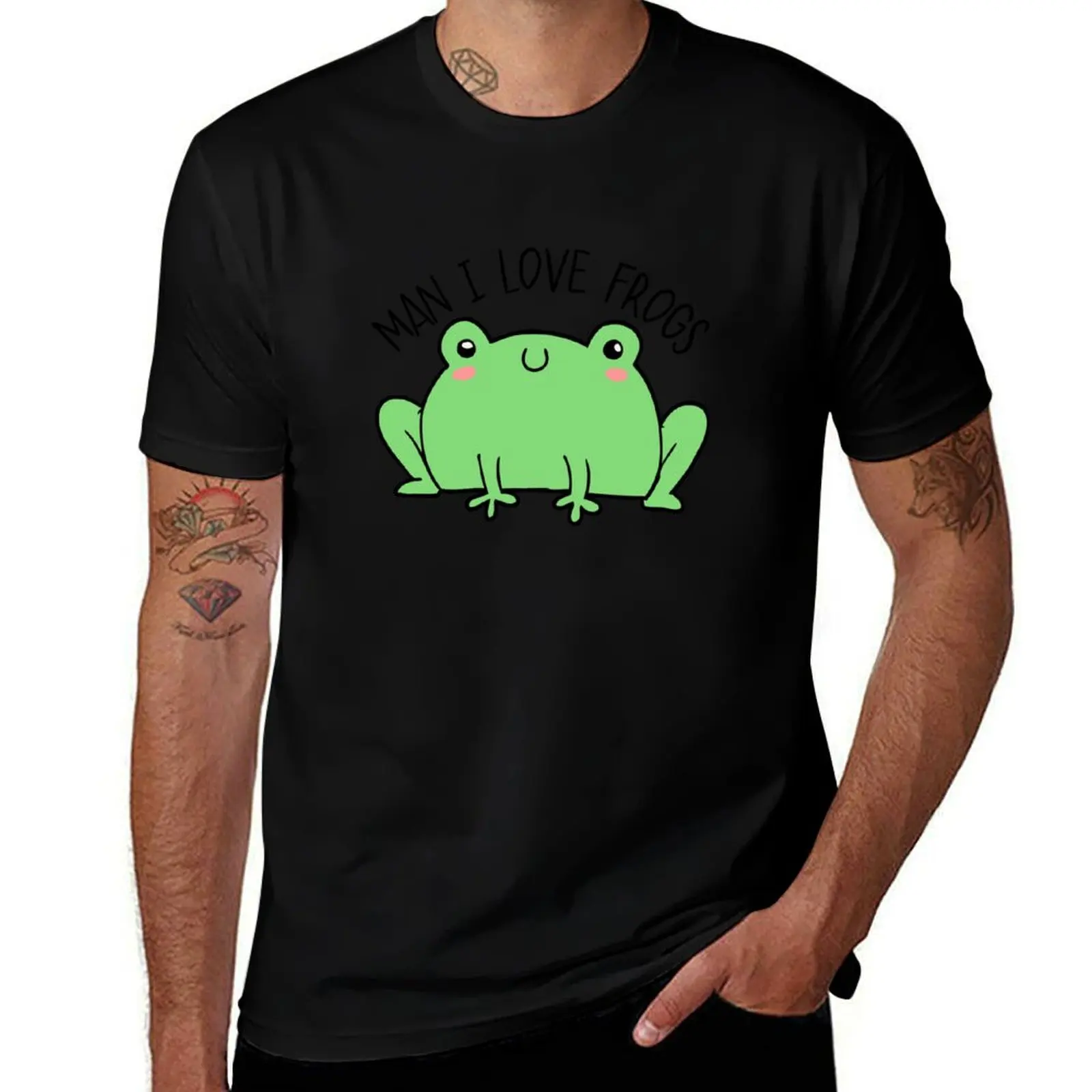 

Man I Love Frogs T-Shirt cotton tshirt 100% anime t shirts oversize t shirts for man graphic funny T-Shirt
