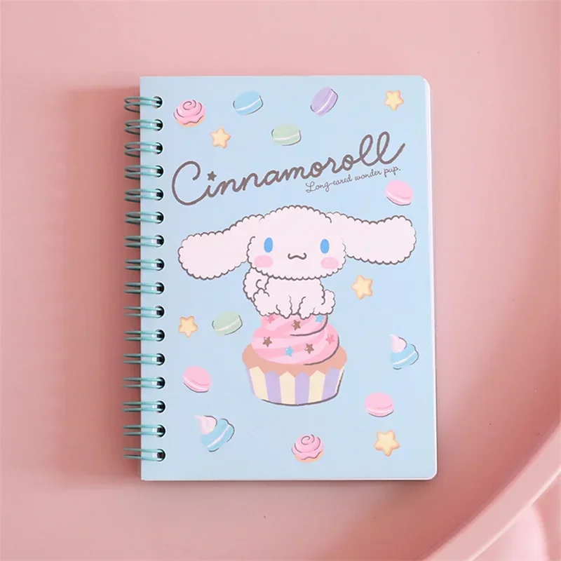 Cartoon Sanrio Girl Portable Notebook Kawaii Melody Hello kitty Cinnamoroll Kuromi A6 Diary Bobine De Couleur Holiday Gifts