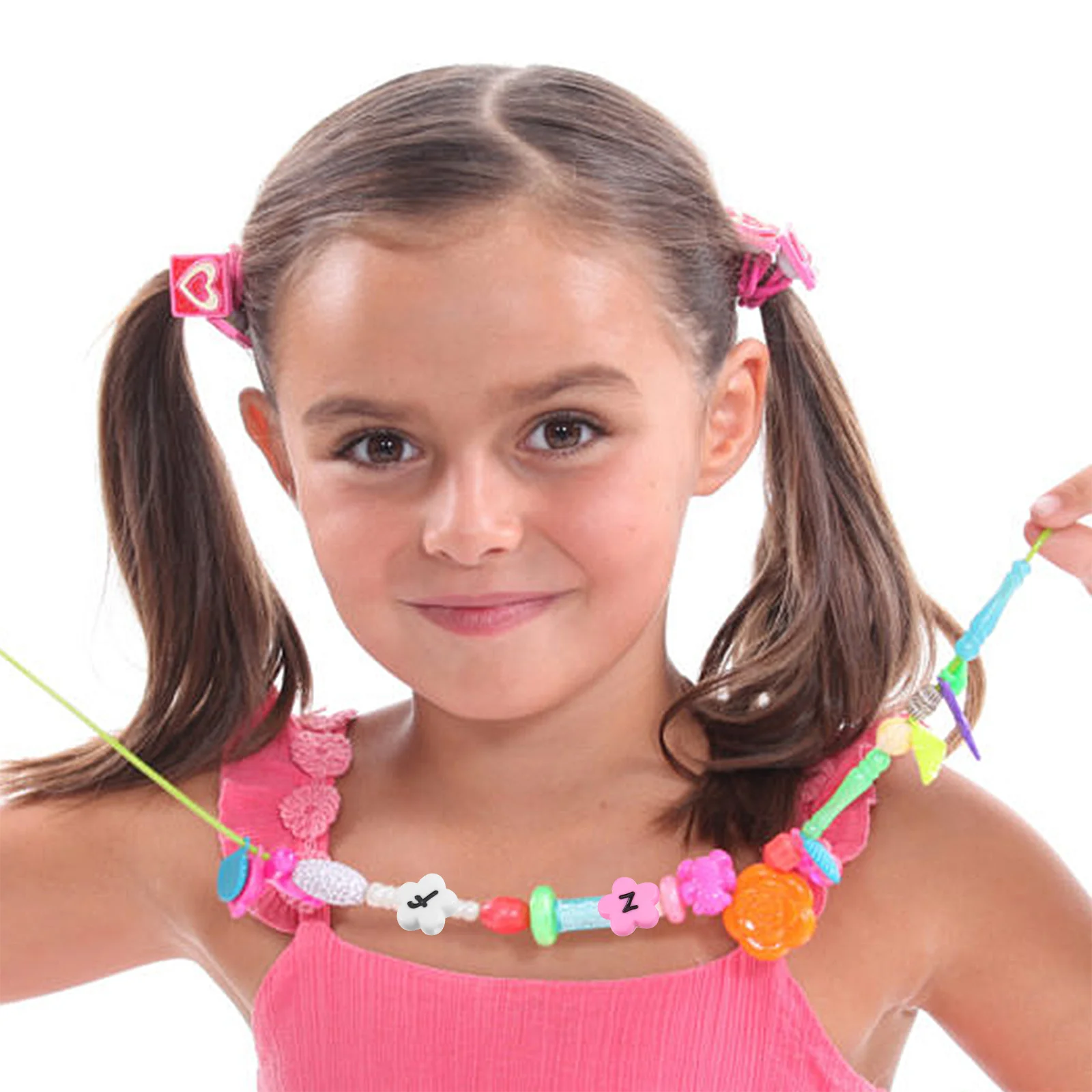 

200Pcs Acrylic Flower Shape Letter Beads Durable DIY Loose Beads for Jewelry Bracelet Necklace Color Letter DIY