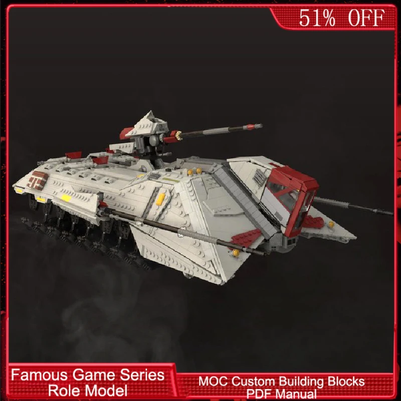 4697 PCS 스타 배틀 포병 수송 MOC 맞춤형 모듈식 빌딩 블록 교육용 어린이 창의력 DIY 축제 장난감 선물