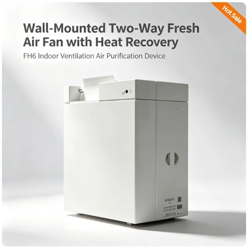 Wall‑Mounted Two‑Way Fresh Air Fan with Heat Recovery, FH6 Indoor Ventilation Air Purification Device