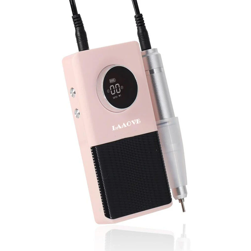 LAAOVE 45000RPM trapano elettrico professionale ricaricabile per unghie lima per unghie portatile senza fili per unghie in Gel acrilico rimuovi