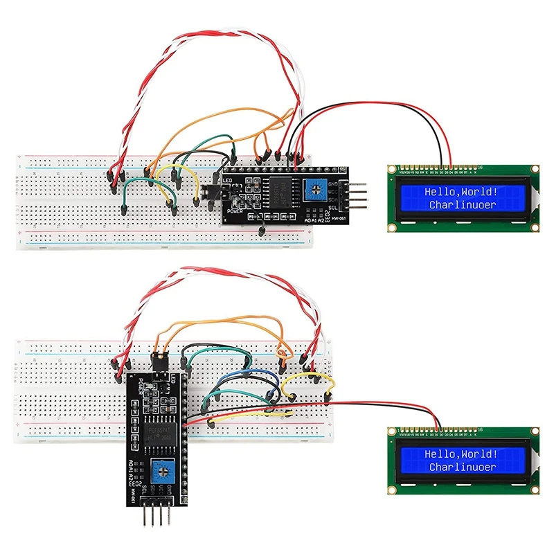 16 Stuks 5V 2004 1602 Lcd-Module Display Blauwe Achtergrondverlichting En Iic I2c Seriële Interface Adapter Voor Arduino R3 Mega2560