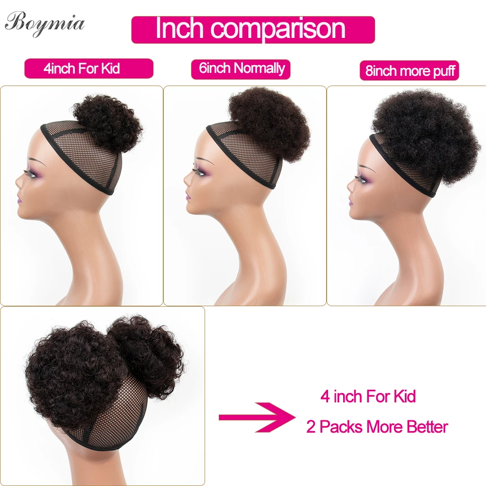 Afro kinky encaracolado rabo de cavalo extensões de cabelo humano pães chignon afro puff cordão encaracolado rabo de cavalo remy cabelo humano para preto