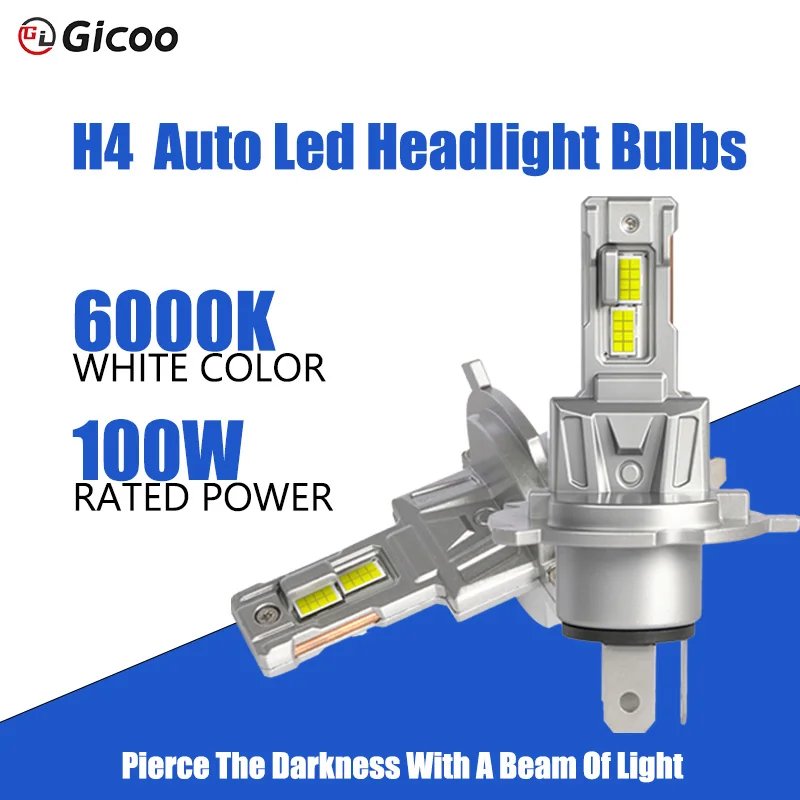 

H4 Led Canbus Lights 1:1 Мини-размер Автомобильная фара с вентилятором 10000LM Супер яркая беспроводная турбо-туманная лампа 6000K Автомобильная лампа