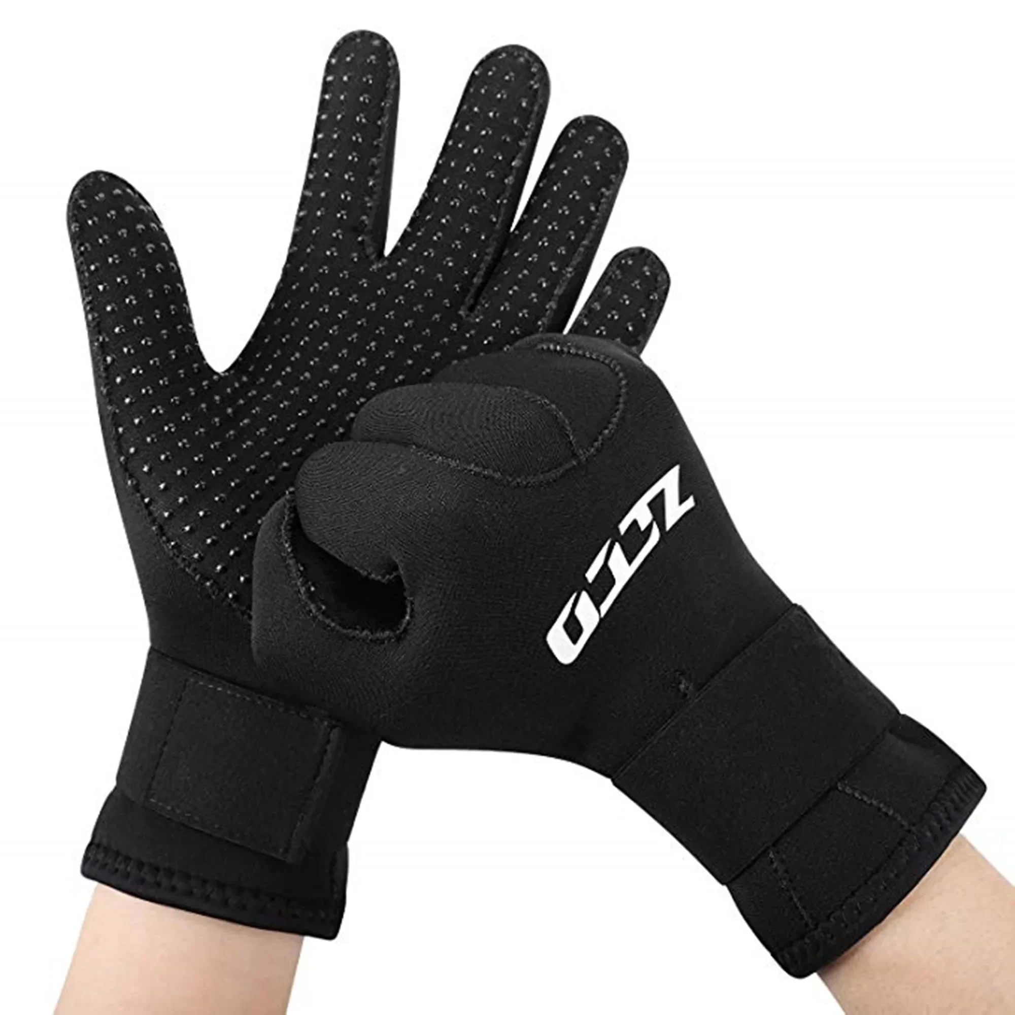 ZCCO Diving Gloves, 3mm/5mm Neoprene Double-Layer Thermal Wetsuit Gloves with Elastic Wrist and Skid Resistance Particles