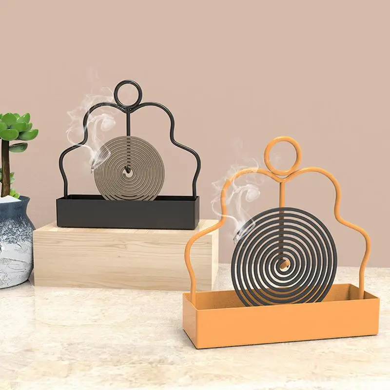 

Metal Incense Burner Metal Coil Tray Ash Catcher Fireproof Hanger With Handle Home Decoration Decorative Censer Ash Catcher