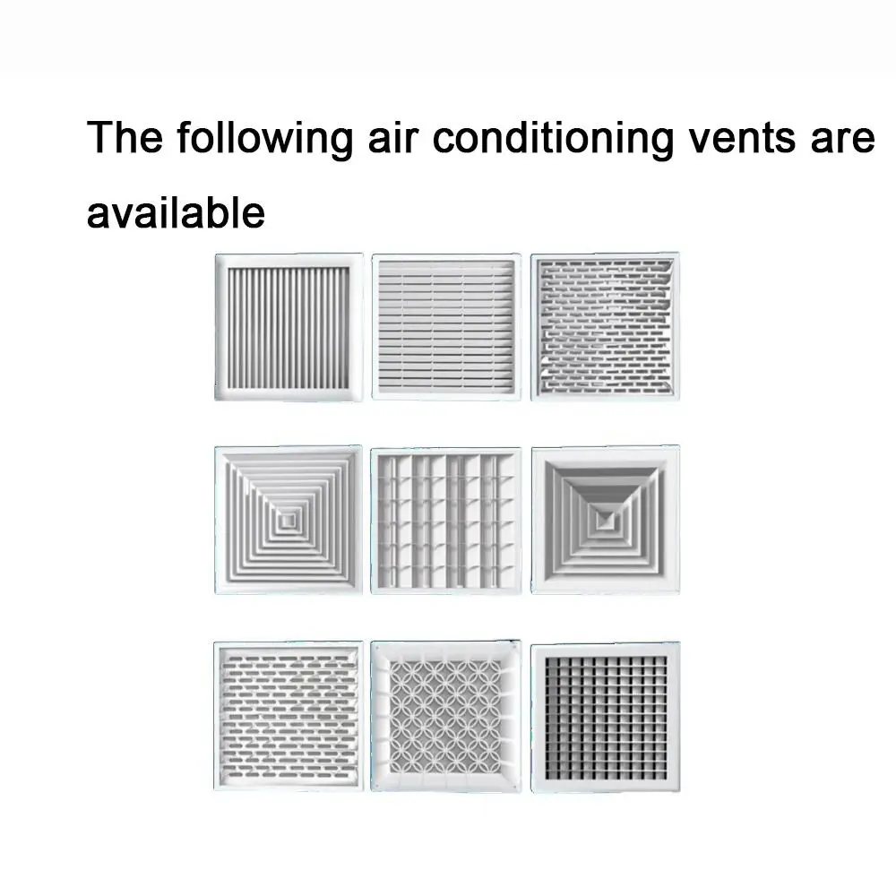 Square Central Air Conditioning Windshield Adjustable Anti Straight Blow Air Conditioner Wind Guide Plastic Outlet Wind Plate