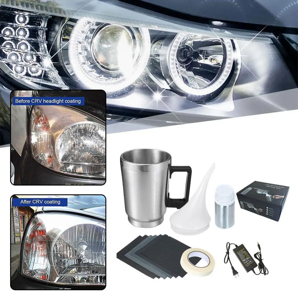 

Car Headlight Polish Repair Tool Heating Atomization Cup Headlamp Polish Tool Kit Electrical Heating Cup Repair Restoration
