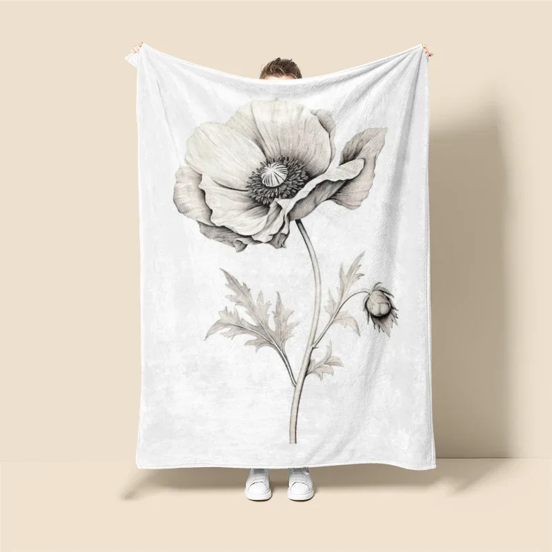 Abstract Home decoration plush Throw Sofa blanket Anime animals Bedspread plant bed fluffy soft blankets decor Plaid Modern image 6