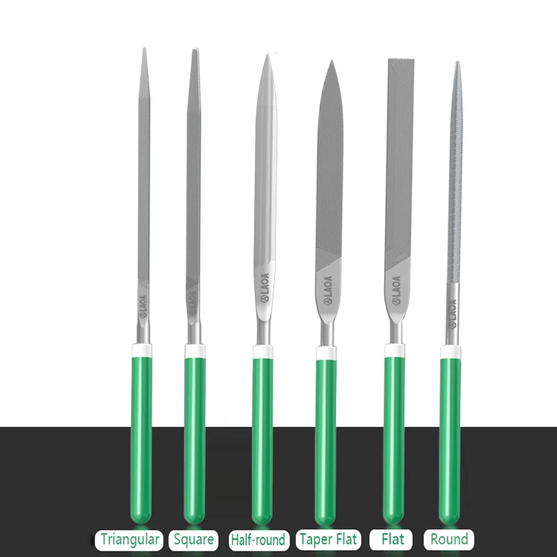 LAOA Mini File Set, Coarse Tooth Square Half-Round Triangular Files, Wood Working Polishing Tools