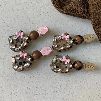 1個可愛獨特設計的水晶貓咪蝴蝶結醋酸纖維髮夾,時尚甜美女孩瀏海夾 10 最佳銷售 貓毛夾 - №4