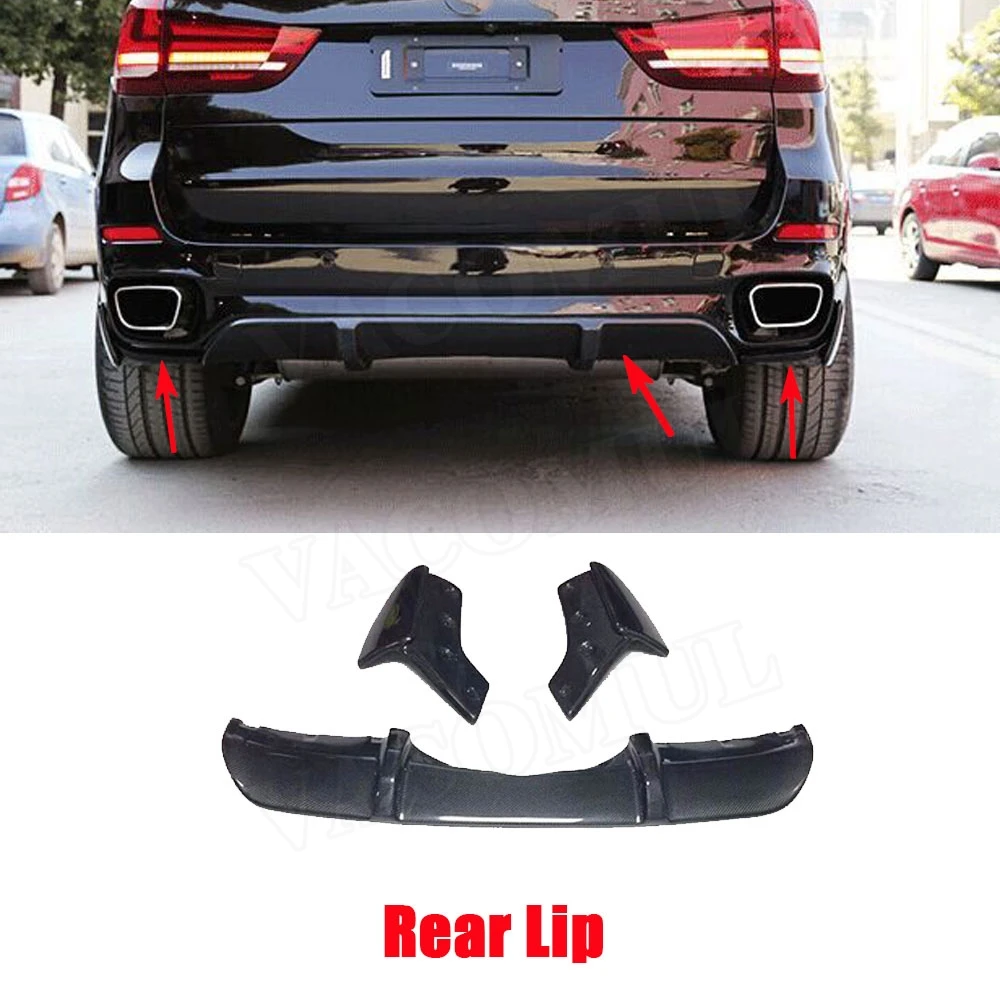 

VACOMUL Carbon Fiber Front Lip Spoiler Rear Lip Diffuser Splitters For BMW X5 F15 M-Tech M Sport 2014-2018 FRP Bumper Guard