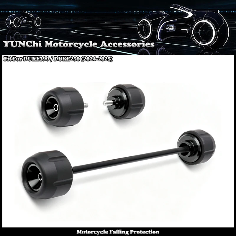 Fit For KTM DUKE390 DUKE250 DUKE 390 250 2024 2025 Duke Motorcycle Front & Rear Wheel Fork Axle Sliders Cap Crash Protector