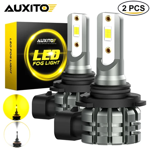 Противотуманные фары AUXITO 9006 Hb4 9005 Hb3 H8 H11 Canbus без ошибок 6500K 3000K, золотые дневные ходовые огни, светодиодные автомобильные лампы DRL, 2 шт.
