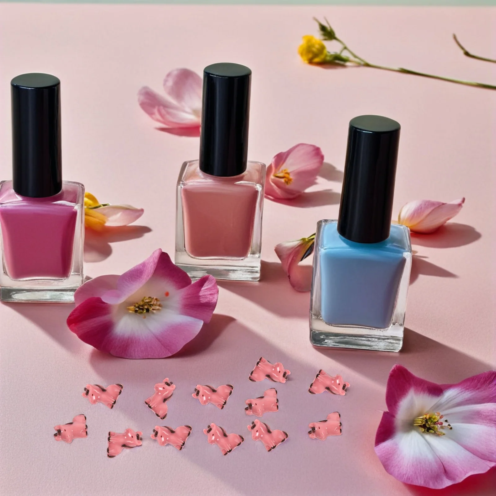 

60Pcs Cute Zodiac Animal Nail Charms Resin Cartoon DIY Nail Art Decorations Wearable Accessories for Manicure Charms for Nails