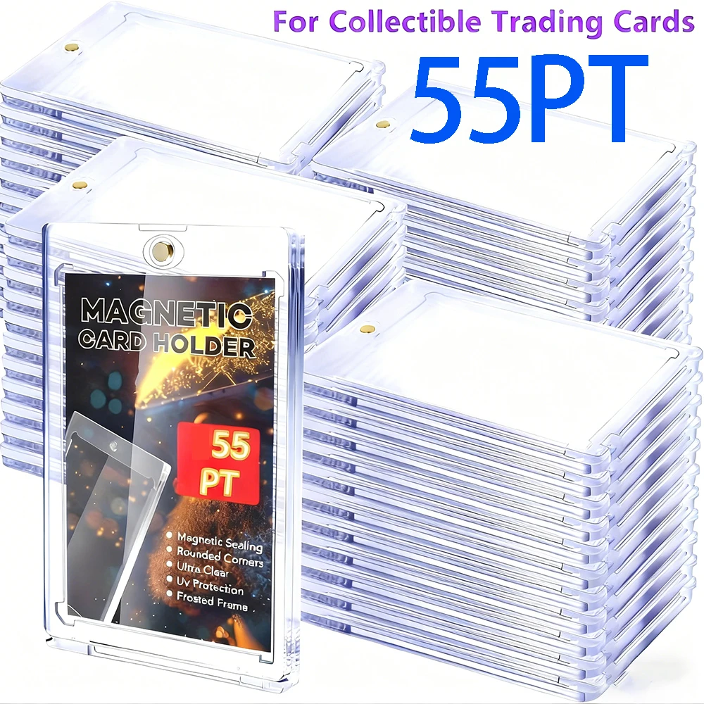 

5/10 шт. прозрачные витрины с магнитной застежкой, пластиковые футляры для хранения кредитных карт, органайзер для визитных карточек