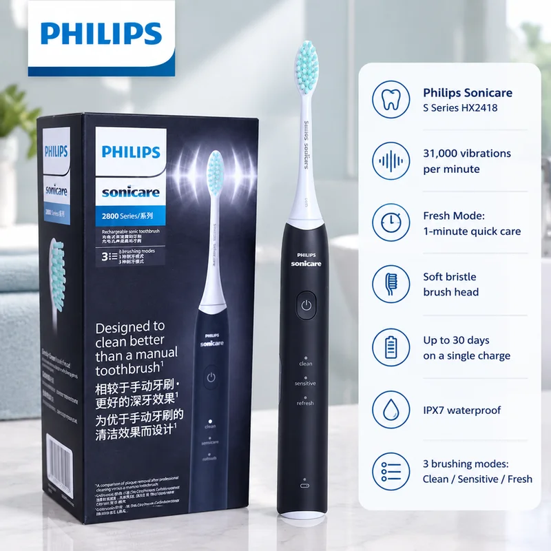 Teeth Whitening Toothbrush - Escova de Dentes Elétrica Philips S2