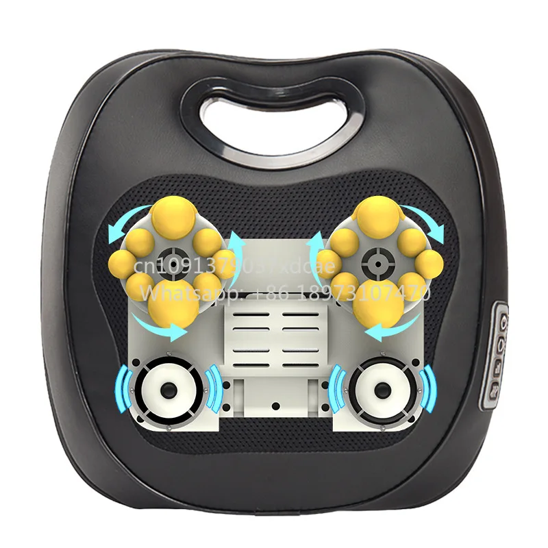 Lifting Handle Rubbing Kneading Hammering Massage Heating Pillow - Car Home Office Shoulder Back Body Massager