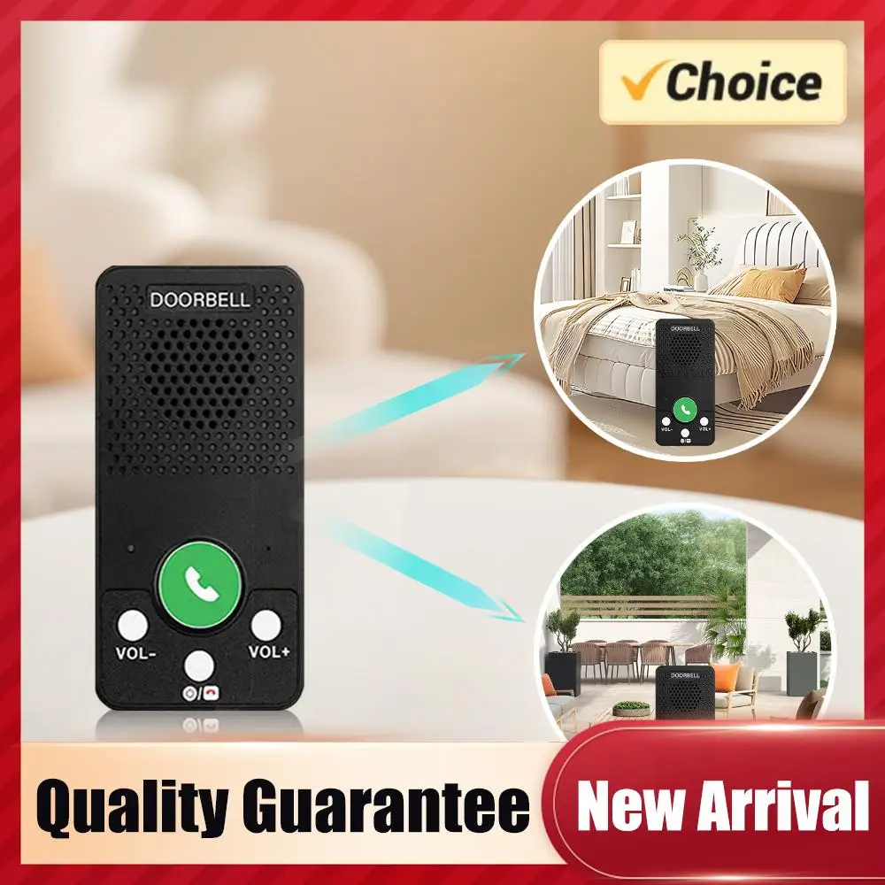 

2 Way Voice Intercom with 4 Chimes 8 Volume Levels Hands-Free Wireless Intercom System for House Home Factory Office