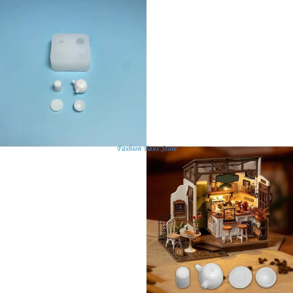 

Miniature Teas Set Mold Flexible Silicone Baking Accessories for Snack Making