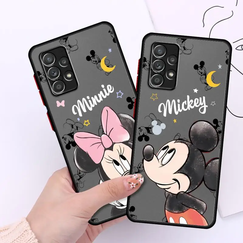 Cute Disney Minnie Mouse Phone case for Samsung Galaxy A12 13 A15 A22 A14 23 A25 A33 24 A32 A34 35 A52 A55 A53 A54 A73 A72 4G 5G