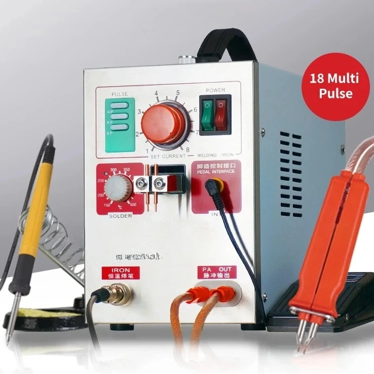 709A 4-in-1 Micro Spot Welder Fixed Moving Pulse Induction Lithium Battery Pack 18650 Batteries Industrial Use