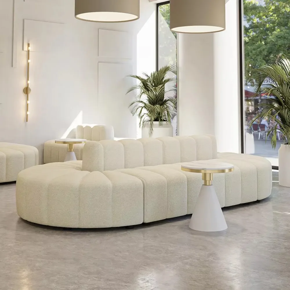 

Modern Round Living Room Sofa Multi-Seater Sofa for Clothing Store Beauty Salon Reception Room Living Room Furniture