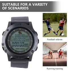 Multifunction Watches Soccer Referee Watches Stopwatch Timer Chronograph Countdown Football Club Male Usable Watch (Black)