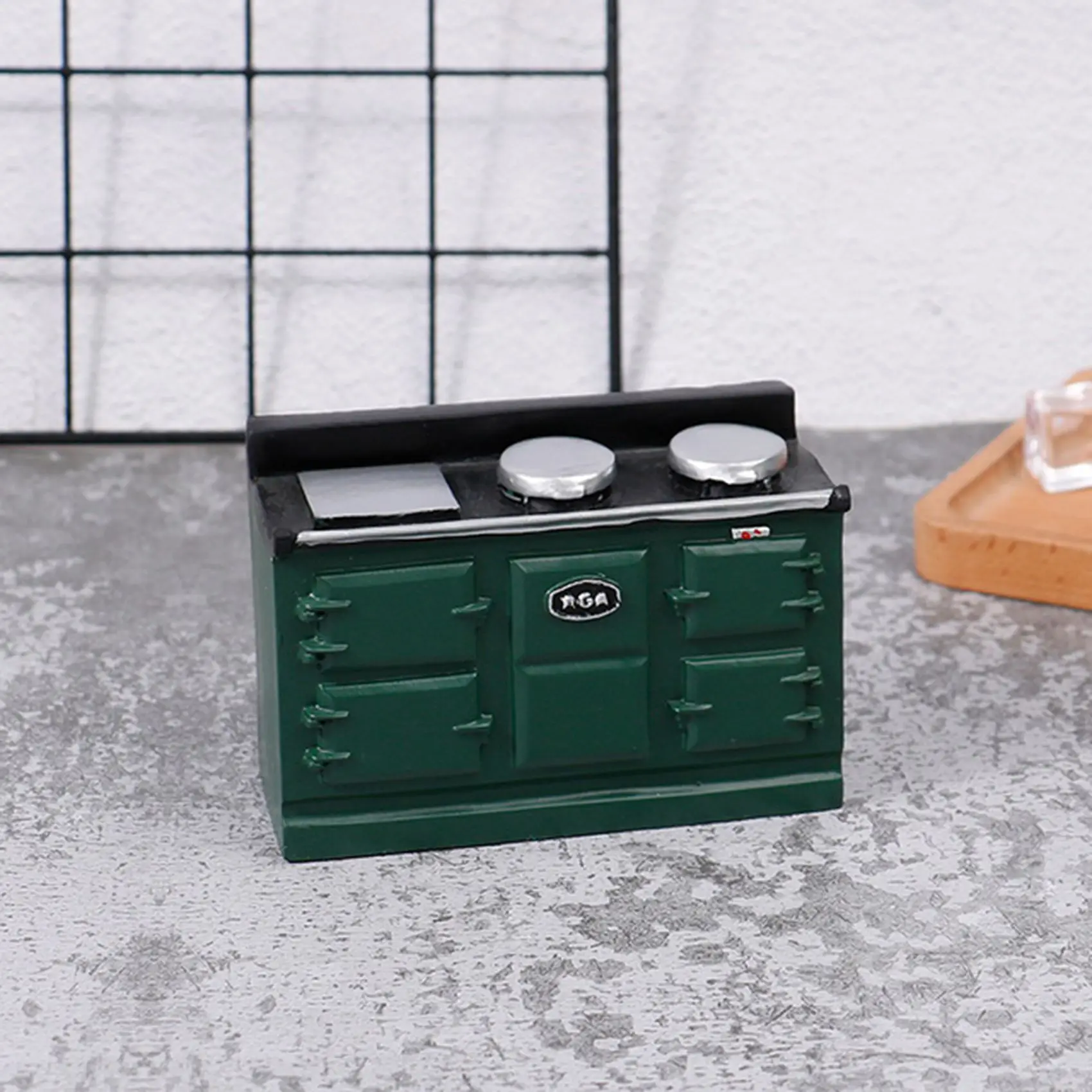 Estufa de Gas en miniatura para casa de muñecas, estufa de transferencia de calor de tres orificios de simulación para accesorios para casa de muñecas, B49B-1/12