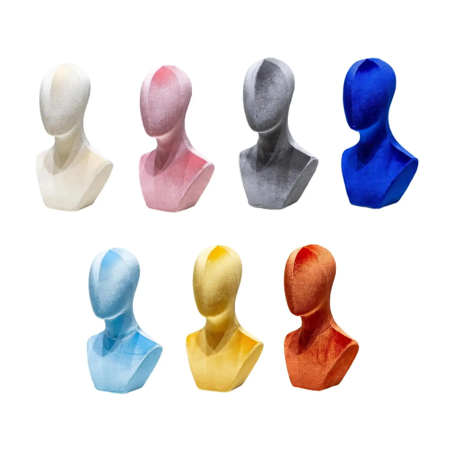 Wig Display Model Head Versatile Home Decor Mannequin Head Wig Holder Hat Holder Display for Jewelry Hats Scarves Necklaces Caps