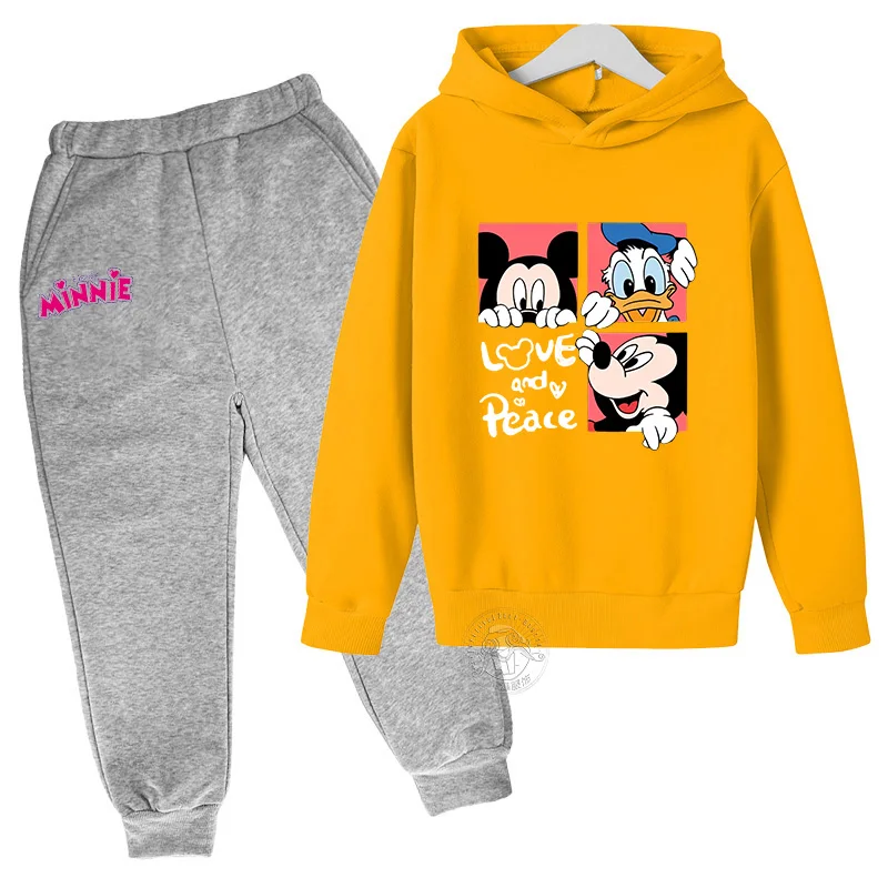 Children's hoodie set, spring and autumn new Disney hoodie, sporty and personalized casual style