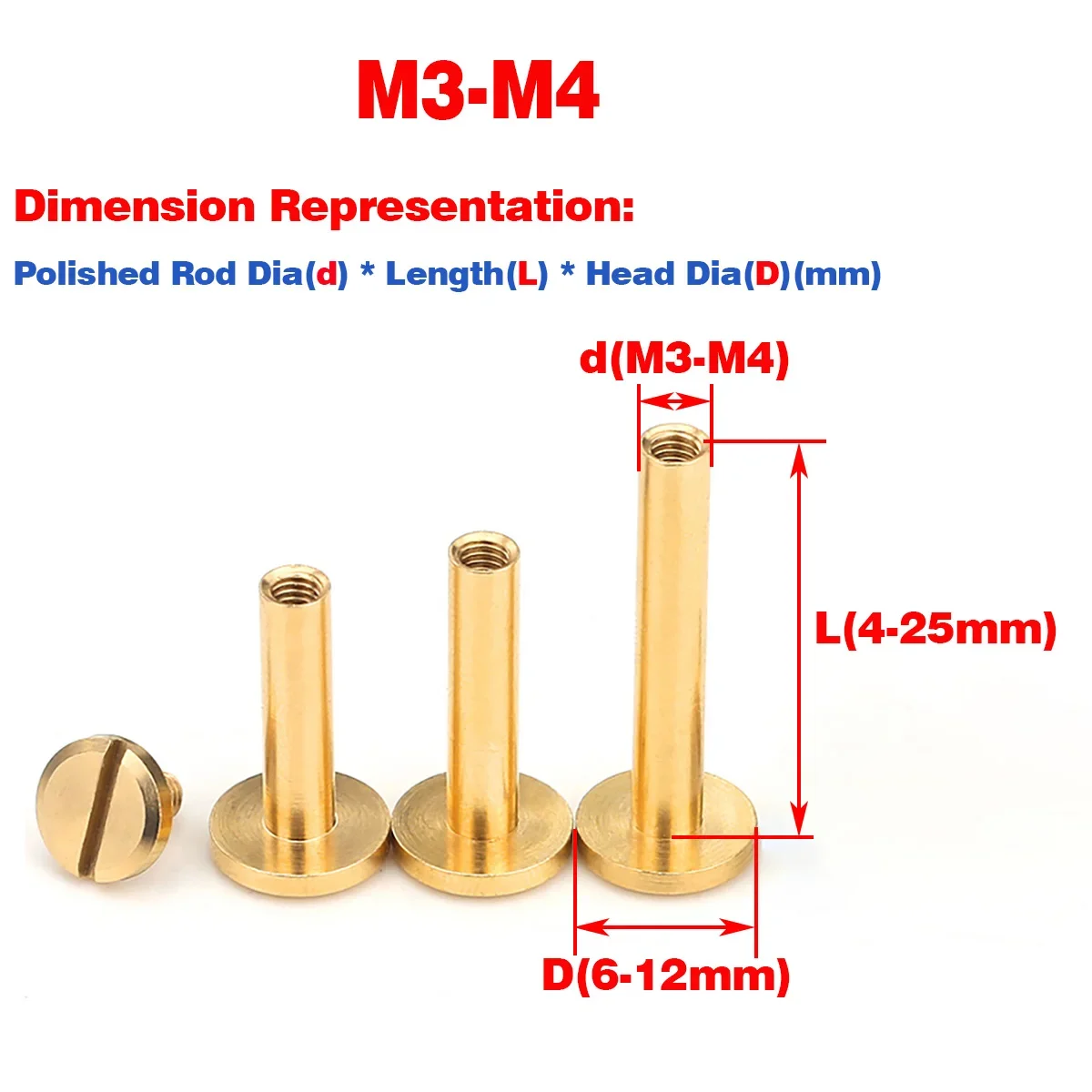Copper Nut Screw Pair Lock Rivet / Flat Head Slotted Bolts