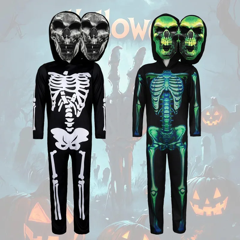 

Двуглавые костюмы для косплея на Хэллоуин для детского выступления, подарки на день рождения, реквизит на Хэллоуин, комбинезон ужасов