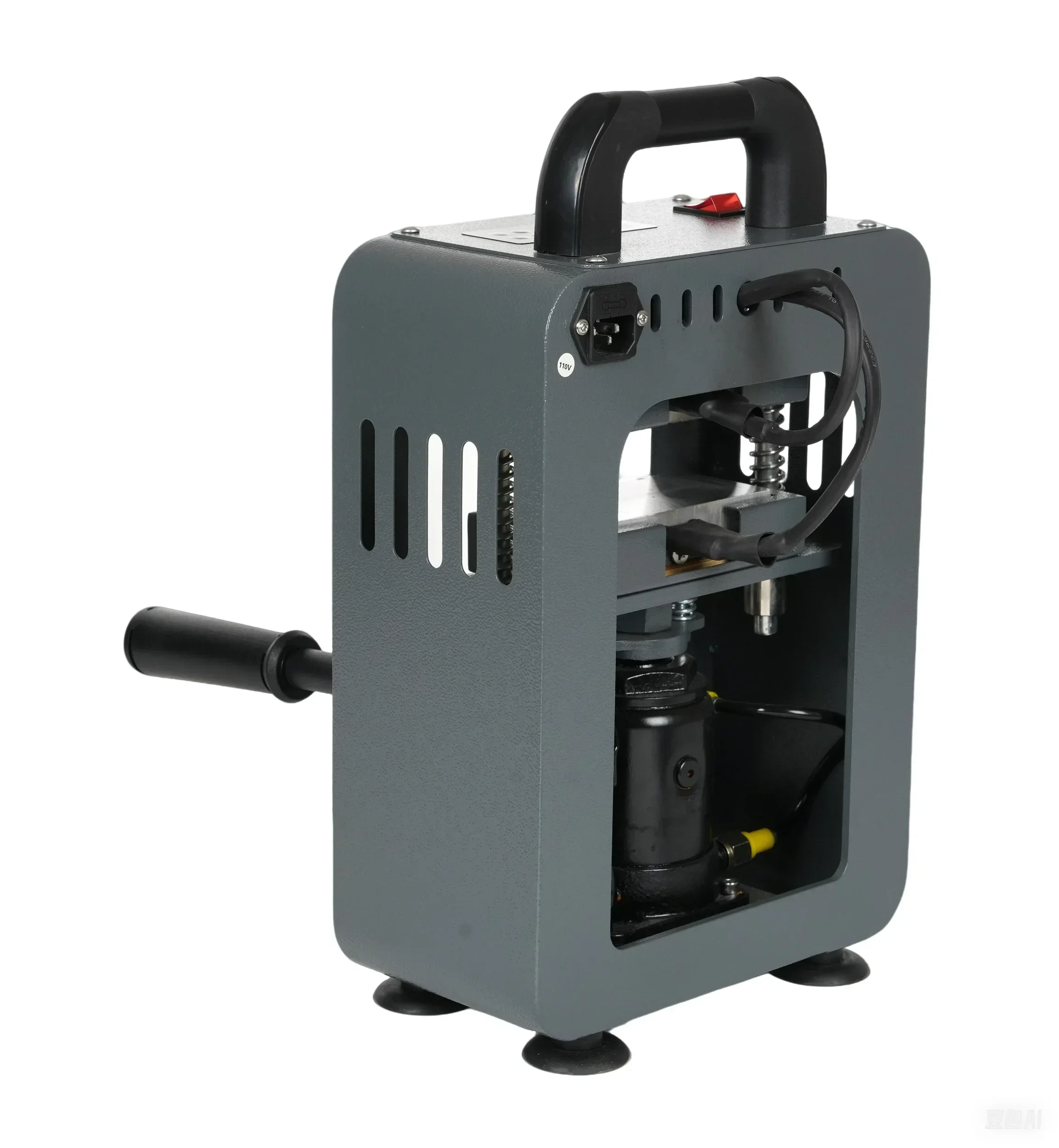 ممتاز أعلى جودة مقبس هيدروليكي 10 طن الضغط 6*12 سنتيمتر آلة الصحافة الحرارة لوحات التدفئة المزدوجة مع مقياس الضغط #3