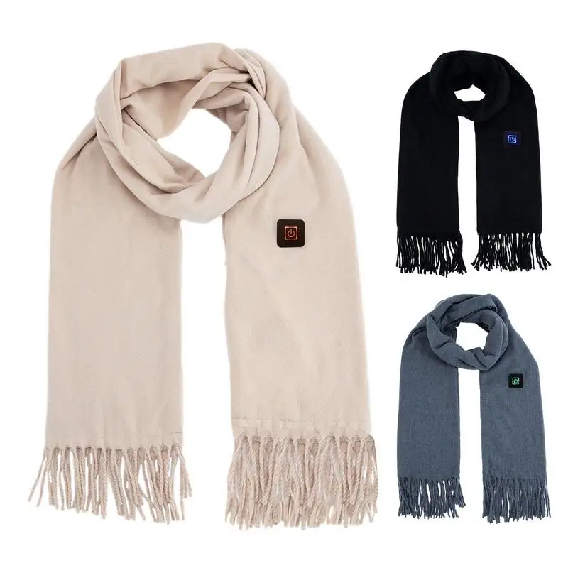 

Шарф с подогревом для мужчин, грелка, зимний шарф, теплый шарф для шеи, термошарф, шарф с подогревом, перезаряжаемый через USB для мужчин и женщин, велоспорт