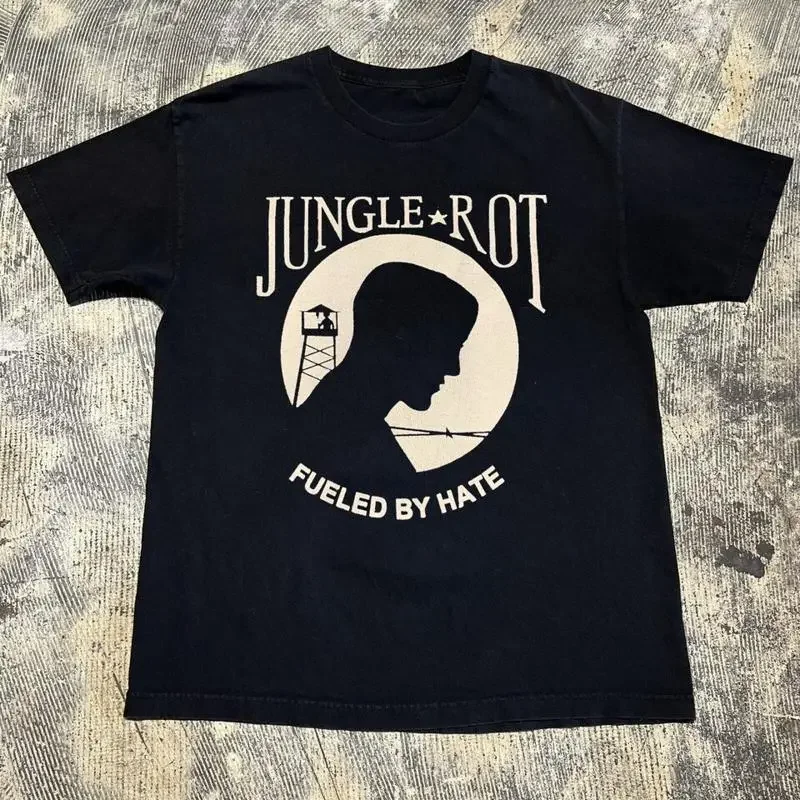 Vintage Jungle Rot Fueled By Hate For Fan Black All Size T Shirt AM423