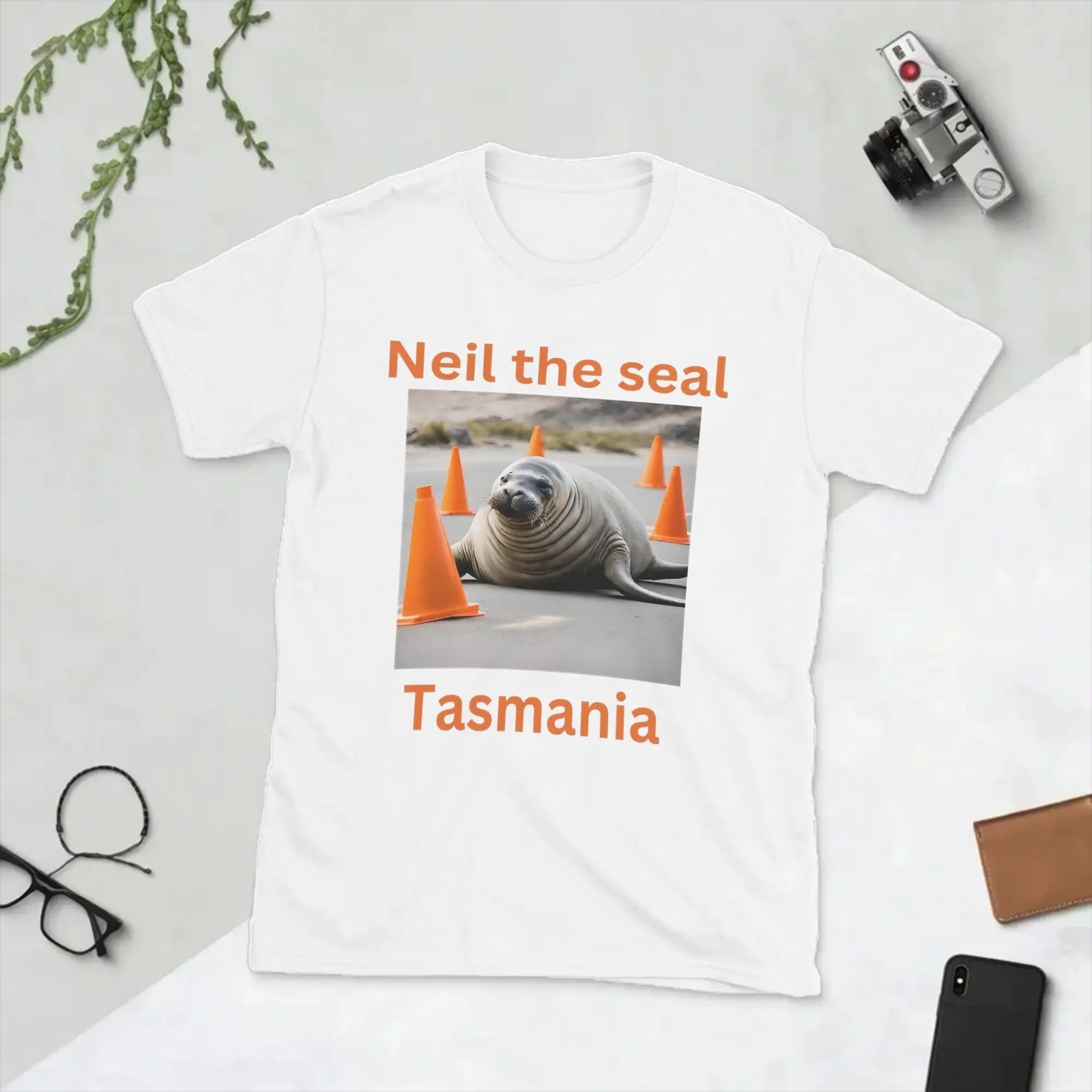 Tasmania Neil the Seal T Shirt Men's  Cotton Casual T-Shirt O Neck  Tees Short Sleeve Clothing Plus Size