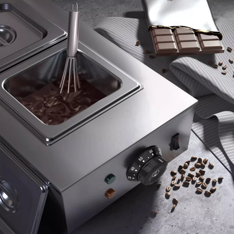 Commercial chocolate melting furnace double cylinder electric chocolate melting machine for baking