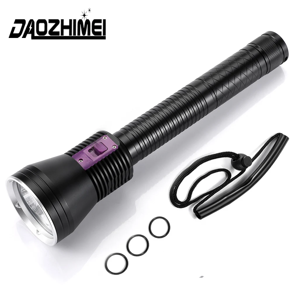 

Outdoor Diving LED Flashlight 3*XHP70 Yellow/White light IPX8 100 meters Underwater Waterproof Lamp 26650 Tactical Dive Torch