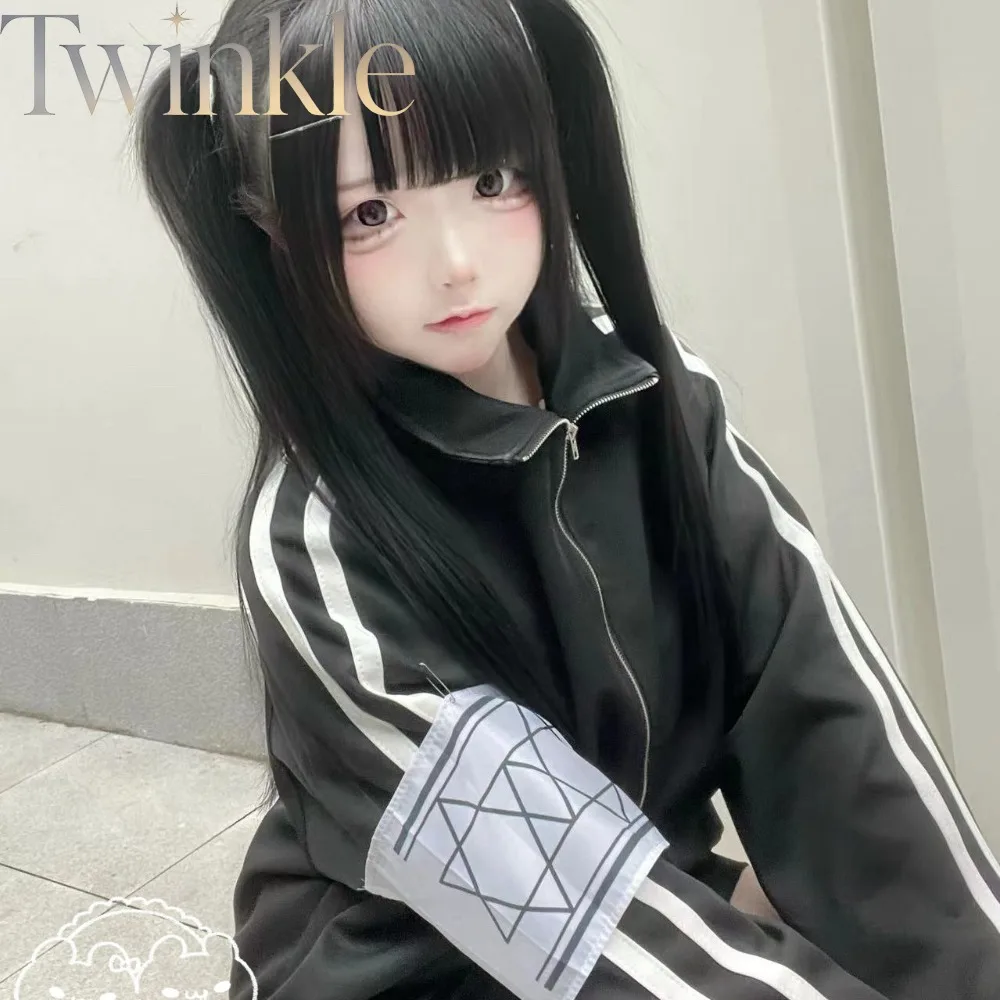 Kawaii Tracksuit Set WomenBig Two Stripes Japanese Style Sleeve Patch Interchangeable Sportswear Y2K Harajuku Cute Casual