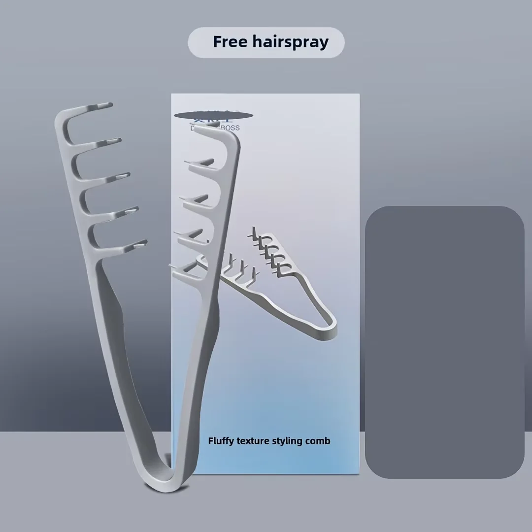 Volumizing Wide-Tooth Hair Styling Comb for Men, ABS Plastic with Textured Grip, Ideal for All Hair Types, Perfect for Home Use