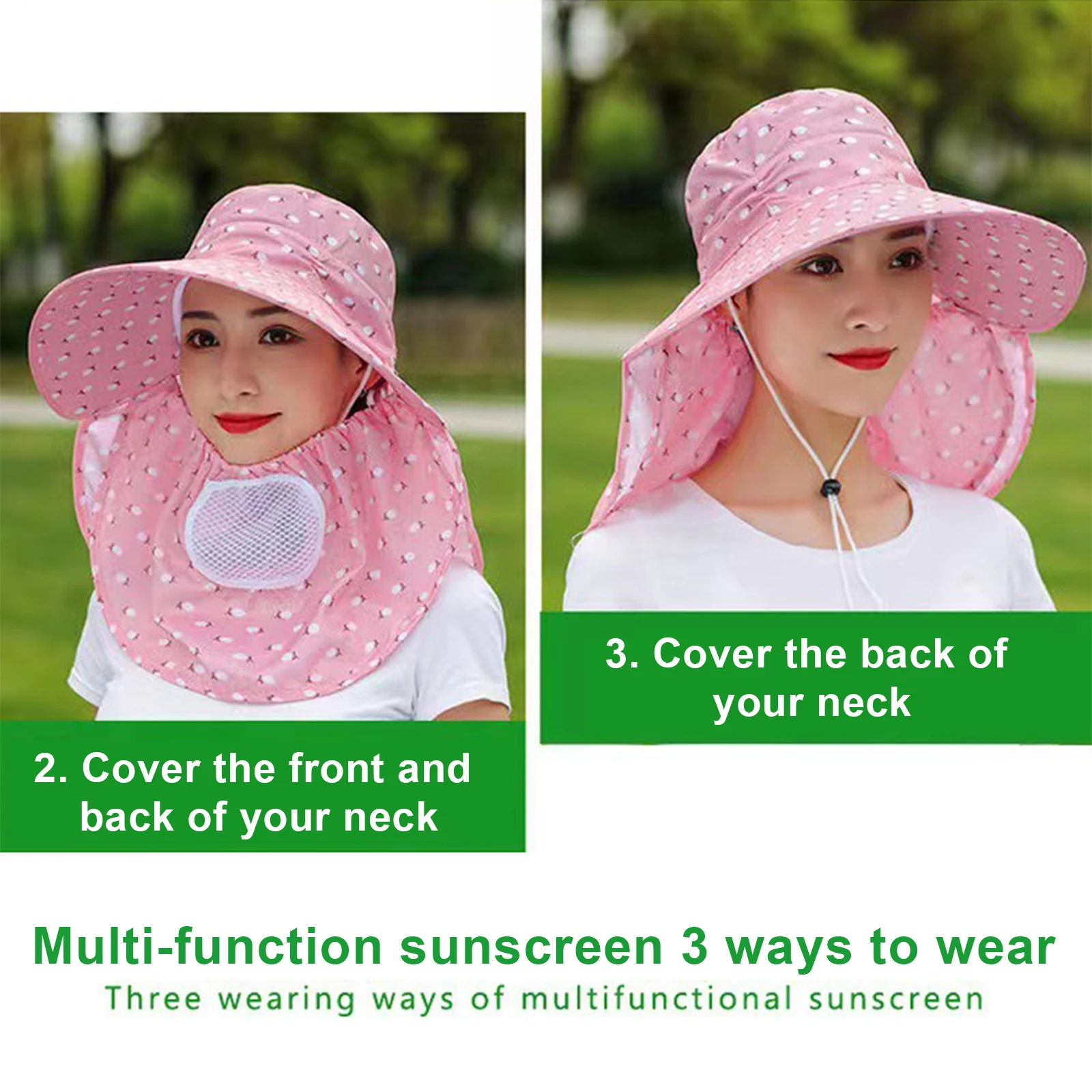 Cycling Cover Face Sun Hat Big Anti-Uv Picking Anti-Ultraviolet Tea Edge All-Match Summer Beach Outdoor Female Sun Hat