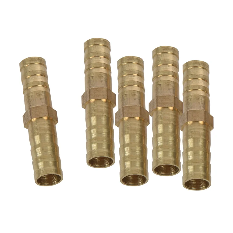 T98C-25Pcs 8Mm Inner Dia Air Gas Straight Hose Pipe Barb Coupler