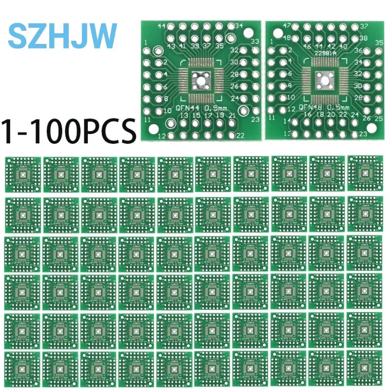 1-100pcs/bag 0.5mm QFP44 LQFP48 QFN44 QFN48 Turn DIP44 DIP Adapter Plate
